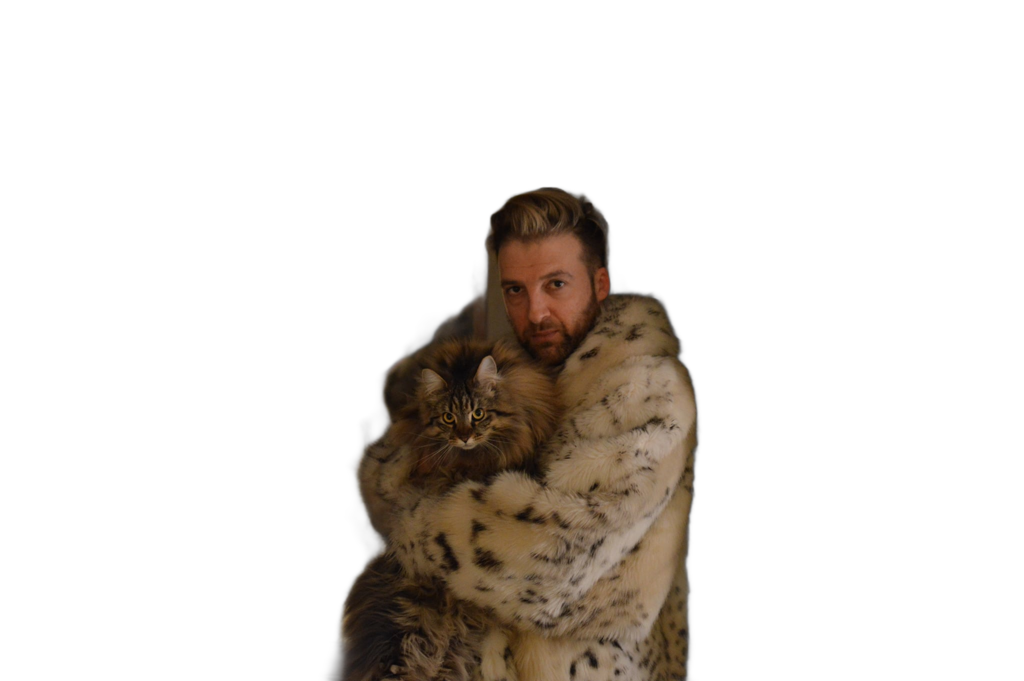 Uri with his cat
